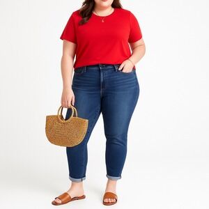 NYDJ Nichelle Ankle Jeans Womens Size 14 Blue Denim Mid Rise Stretch Pants‎